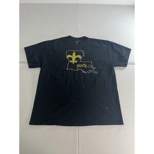 New Orlean Saints Men XL Black T Shirt